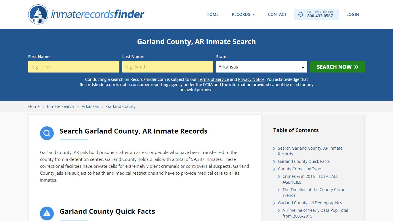 Garland County, AR Inmate Lookup & Jail Records Online