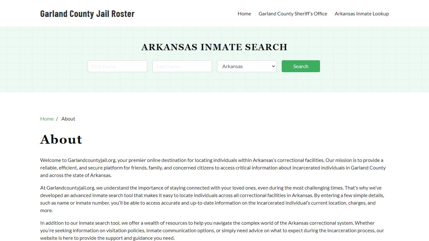 About - garlandcountyjail.org